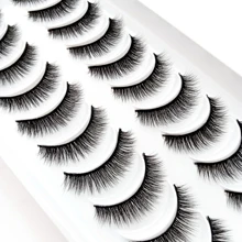 Hbzgtlad 10 пар натуральные накладные ресницы длинный макияж 3D накладные ресницы из норки ресницы для красоты 129