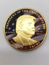 Лидер продаж Золотая монета корабля металла Статуя Свободы медаль коллекционирования объединить Штаты президент Дональд Трамп монеты