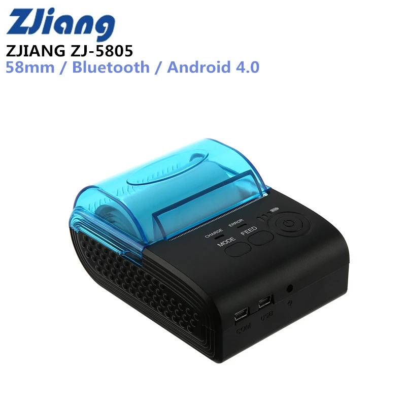 ZJIANG ZJ-5805 Pos Terminal 58mm Bluetooth Android 4.0 POS Receipt Thermal Printer Bill Machine For Supermarket EU/US/UK PLUG ZJIANG ZJ-5805 Pos Terminal 58mm Bluetooth Android 4.0 POS Receipt Thermal Printer Bill Machine For Supermarket EU/US/UK PLUG