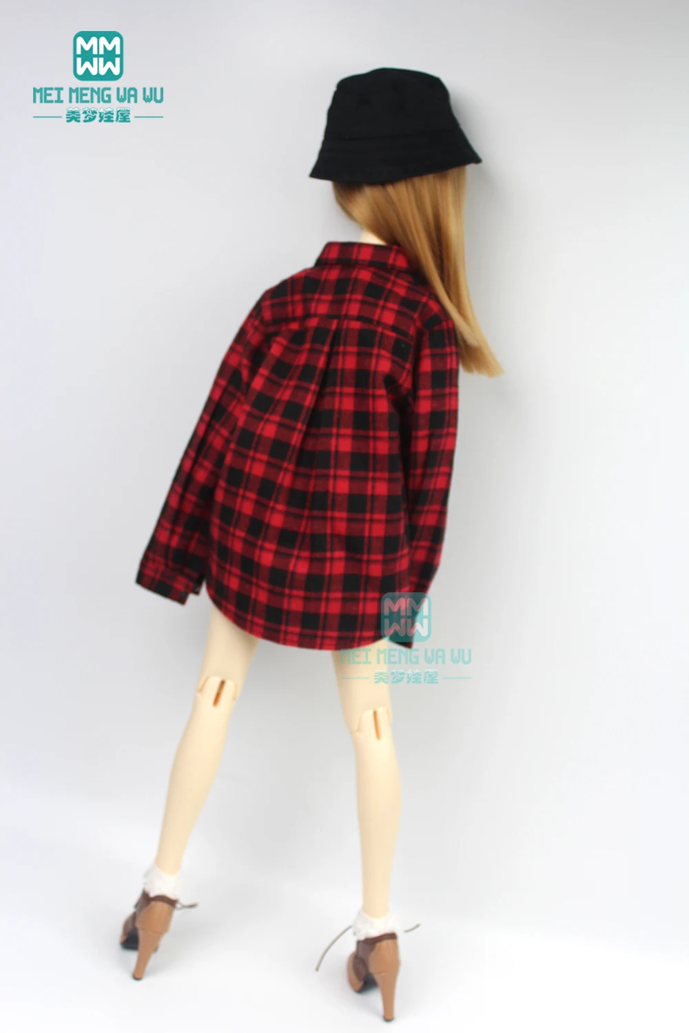 Кукольная одежда модная красная клетчатая рубашка, футболка для 57-60 см 1/3 BJD DD аксессуары для кукол SD