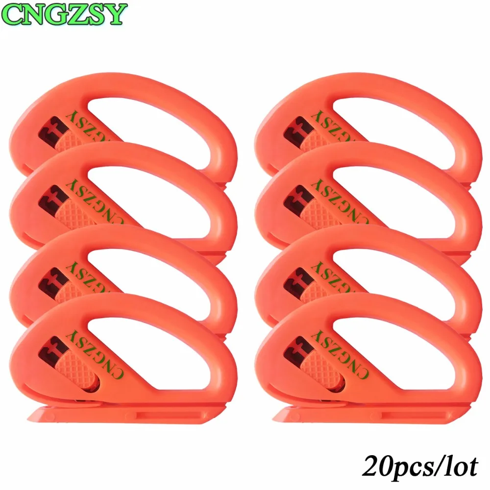 

CNGZSY 20pcs Portable Convenient Mini Safety Orange Cutter For Car Vinyl Film Sticker Wallpaper Fiber Cutting Tools Knife 20E11