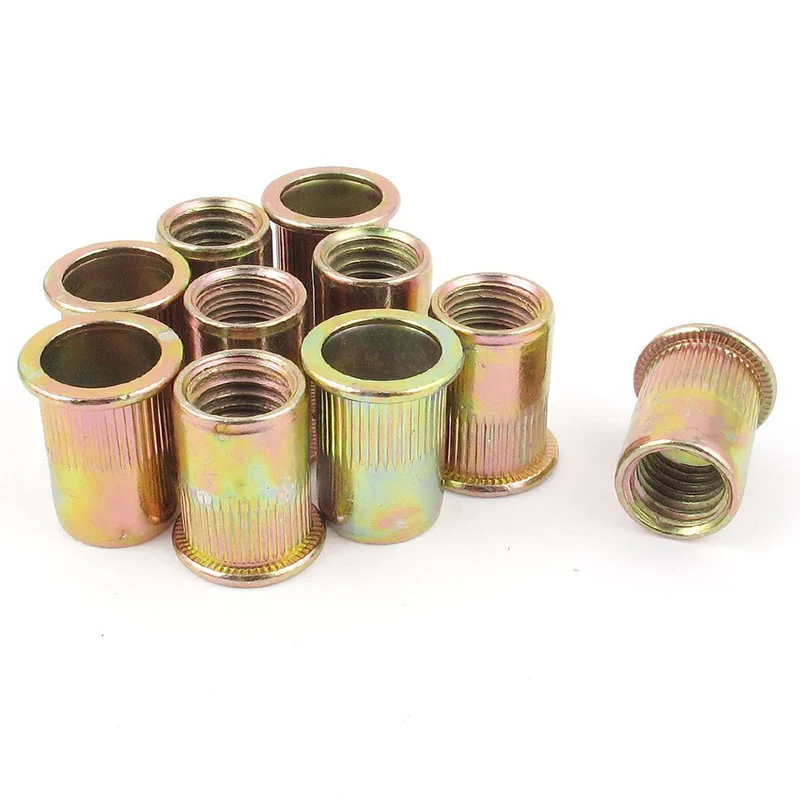10pcs Flat Head Metric Steel M12 Blind Insert Rivet Nutin Nuts from