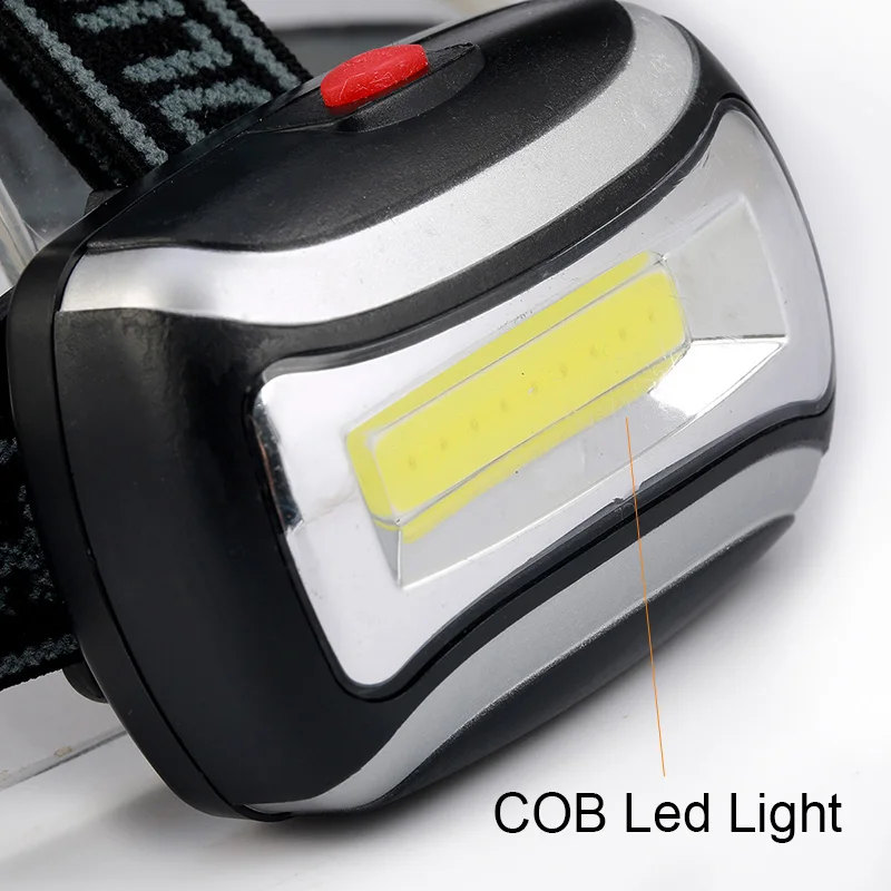 Мини COB водонепроницаемый пластиковый светодиодный налобный светильник, налобный светильник, лампа-вспышка, светильник 3aaa, фонарь для кемпинга, пеших прогулок, рыбалки
