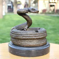 Змея пепельница медная Бронзовая статуя изысканные ремесла бизнес подарок украшение для дома