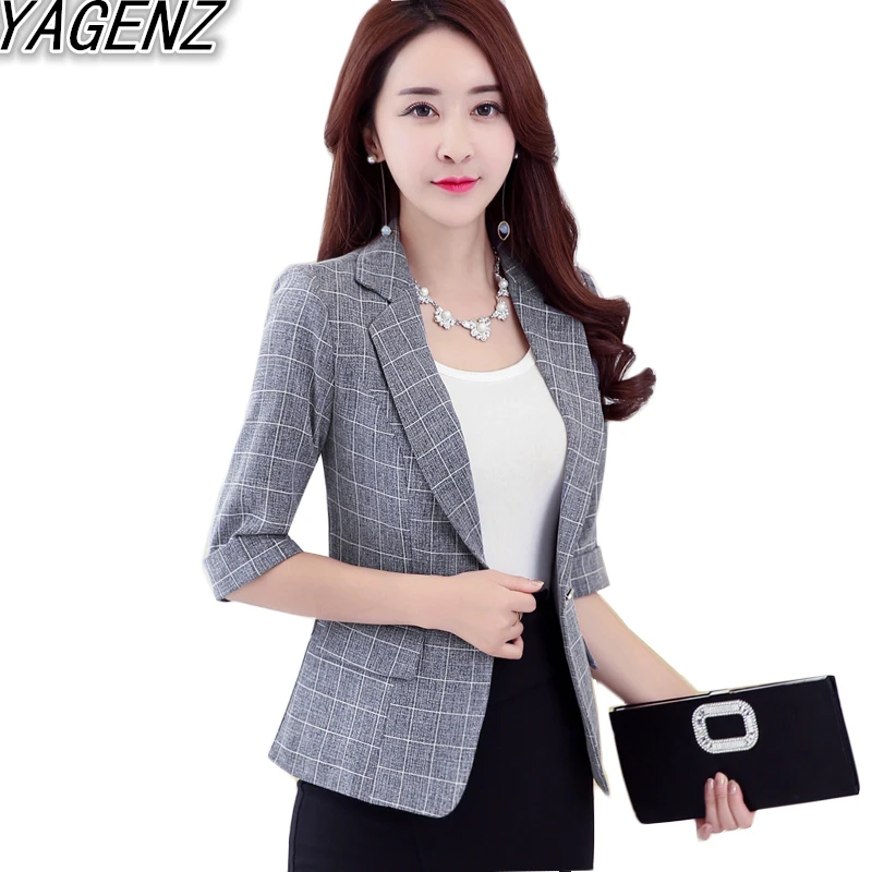 YAGENZ 2017 Autumn Fashion Slim Small Suit Dress Female