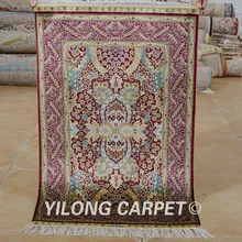 Yilong 2'x3' турецкий Шелковый ковер двойные узлы ручной работы изысканный персидский ковер галерея ковры(1931