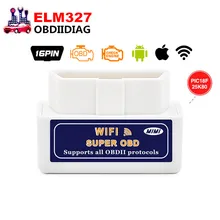 Высокое качество ELM 327 wifi V1.5 OBDII/OBD2 автоматический сканер инструмент Поддержка Android и IOS системы ELM327 wifi Поддержка OBD II протоколы
