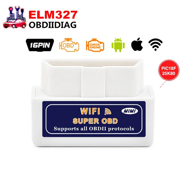 

High quality ELM 327 WIFI V1.5 OBDII/OBD2 Auto Scanner Tool Support Android & IOS System ELM327 Wifi Support OBD II Protocols