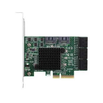 

PCI-E SATA III 8 Ports Adapter Card PCI to SATA Controller Card SATA Low Profile Bracket Expansion Card