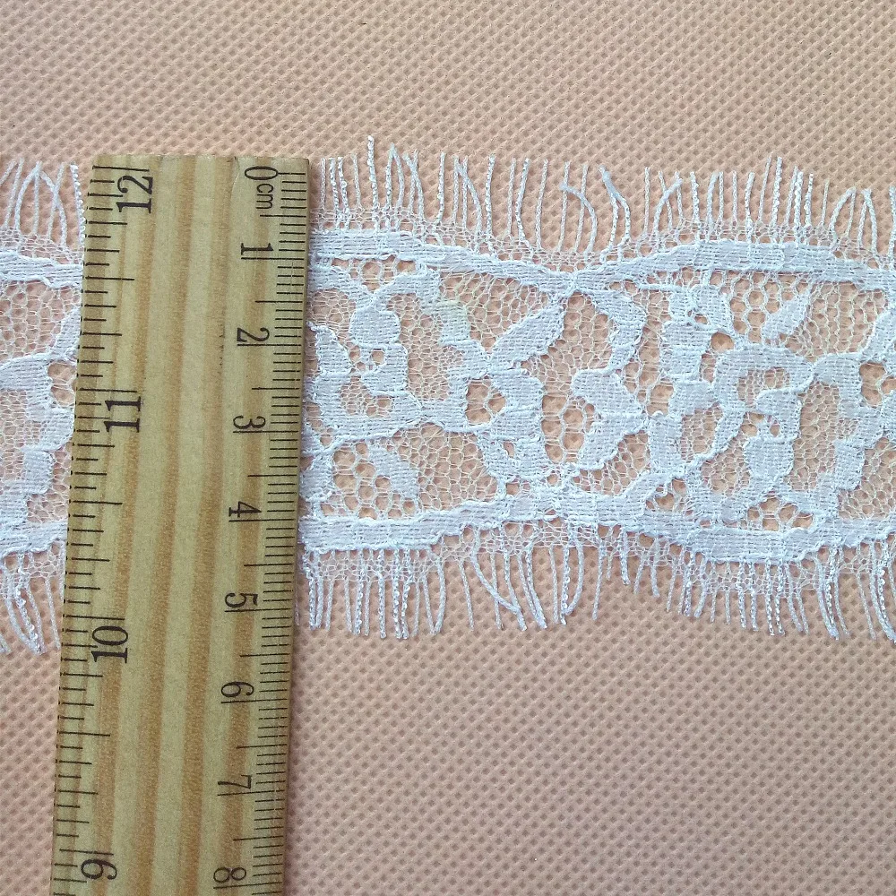 3 Yards Classic Eyelash Lace Trim Black&White Soft Floral Classic Lace Trim Decoration Crafts Sewing For Dress Making Decoration3