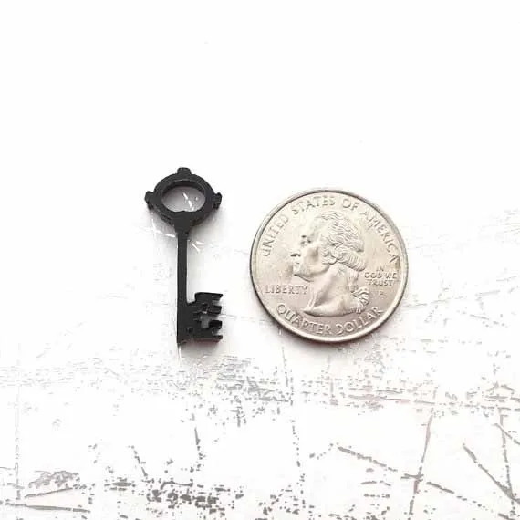 

Small Doll Keys random colors, laser cut acrylic, charms, cabochons, glitter