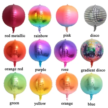 

40pcs 22inch Gradient Color 4D Disco Helium Balloon Birthday Wedding Party Decoration Balloon Photo Props Baby Shower Kids Toys