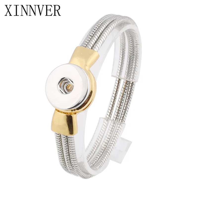 

Xinnver Snap Jewelry 18mm Snap Button Bracelet&Bangles Vintage Silver Snap Bracelet Magnet Charm Bracelet For Women