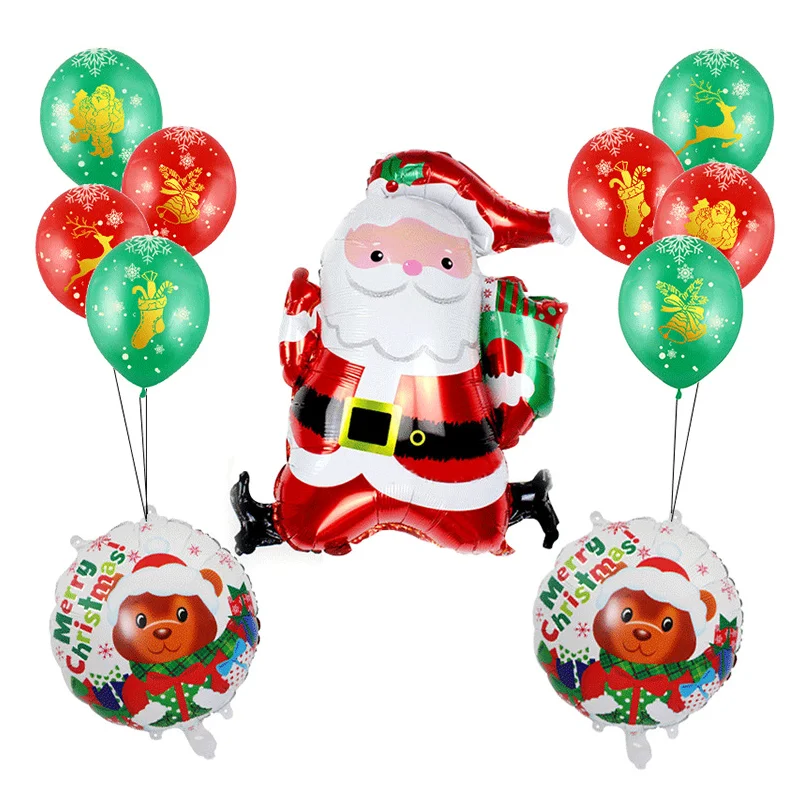 

13pcs/set lovely New Year Christmas Balloons Party Decoration Santa Claus Merry Christmas Foil Balloon party decor