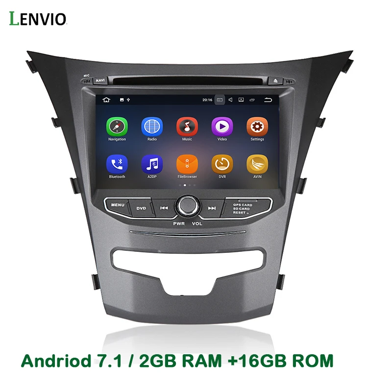 

Lenvio 2GB RAM 2 Din Android 7.1 CAR DVD GPS Navigation Player For Ssangyong Actyon Korando 2014 2015 Quad Core Radio WIFI DAB
