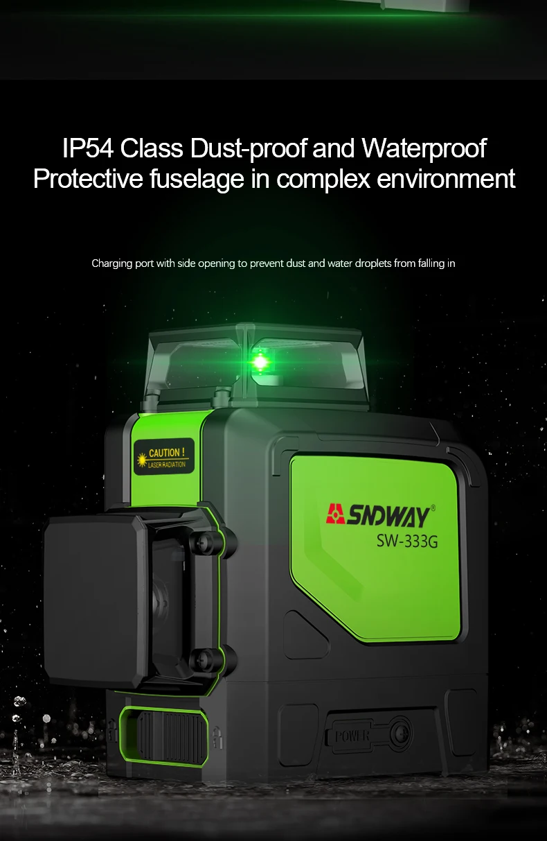 Лазер sndway нивелиры лазерный уровень 360 градусов зеленый лазерный уровень 3D поворотный самонивелирующийся вертикальный горизонтальный 12 линий лазерный нивелир
