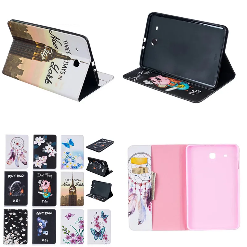 

BF Luxury Tablet Case For Samsung Galaxy Tab E 9.6'' SM-T560 SM-T561 T560 T561 PU Leather Flip Cute Book Stand Protective Cover