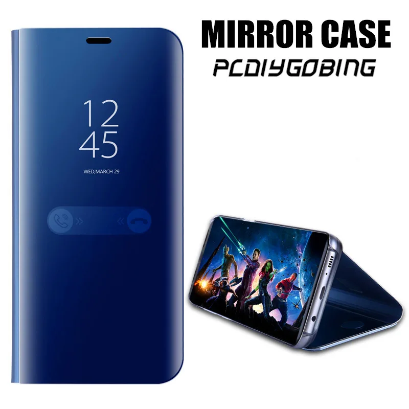 New Arrival for iPhone 8 Plus Hand Shell 6/7 Mirror Flip Protect Case Electroplate Sheath For X | Мобильные телефоны и