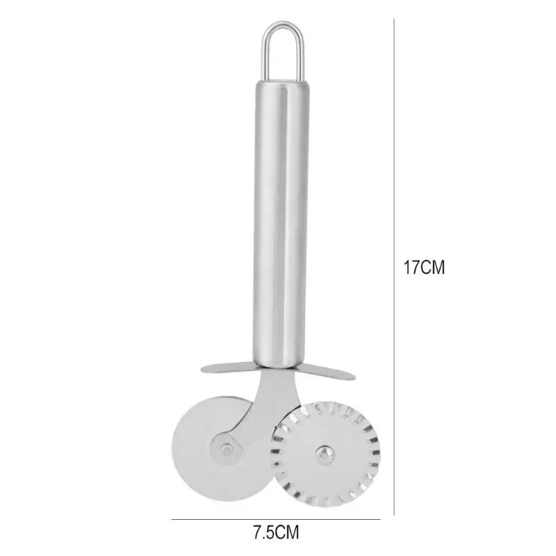 Roller Pizza Knife Cutter Pastry Pasta Stainless Steel Dough Crimper Wheel Rolling Slicer Pastry Cutting kitchen Baking Tools