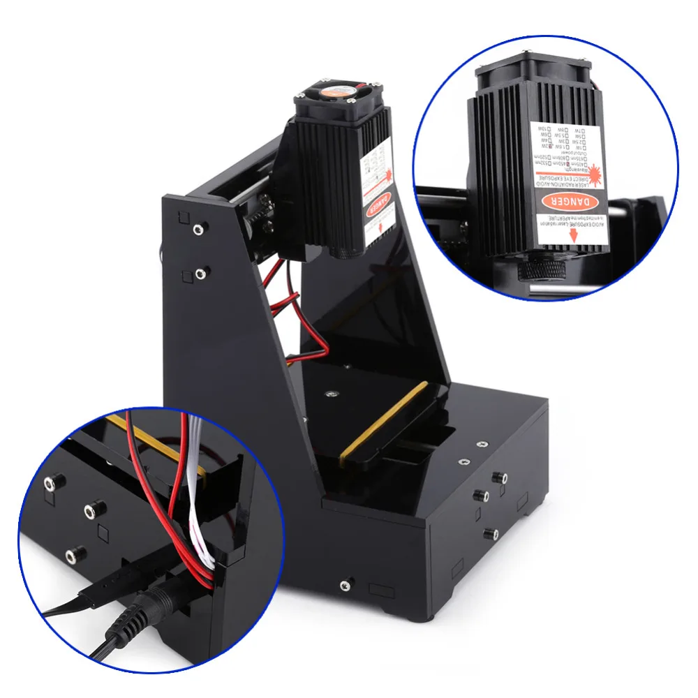 

2000MW Laser Engraver Wood Laser CNC Router Engraving Carving Cutting Machine Woodworking Tools Set Size EU Plug AC100-240V