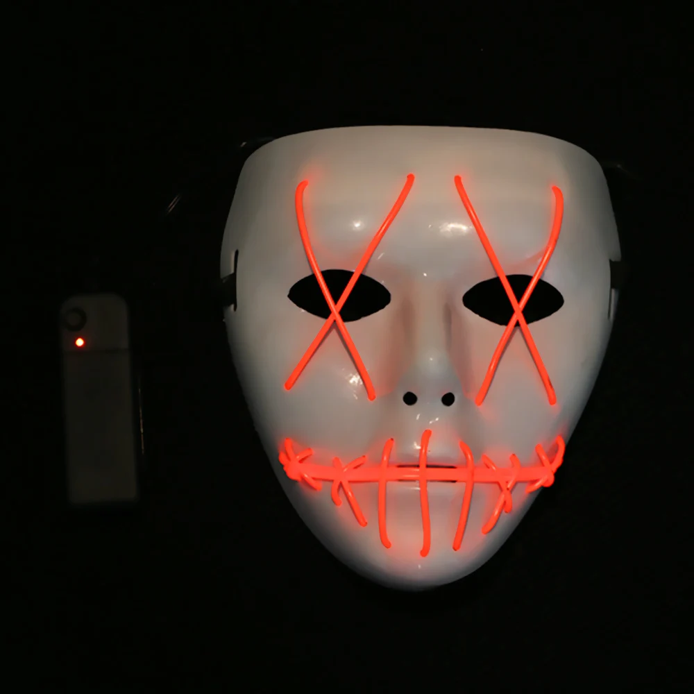 Halloween Mask LED Light Up Funny Mask from The Purge Election Year