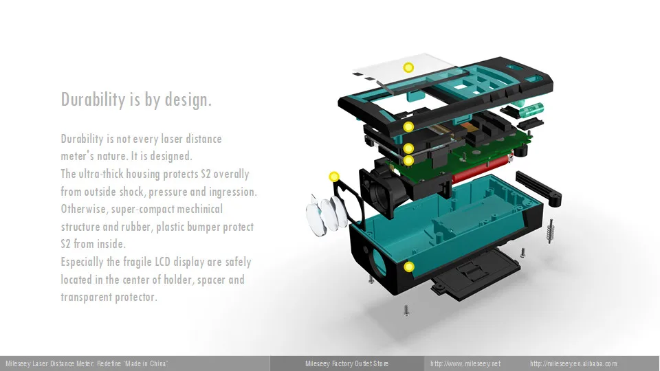 Mileseey S2, 60 м, 100 м, лазерный дальномер, цифровой лазерный дальномер, лазерный дальномер с питанием, лента для измерения расстояния