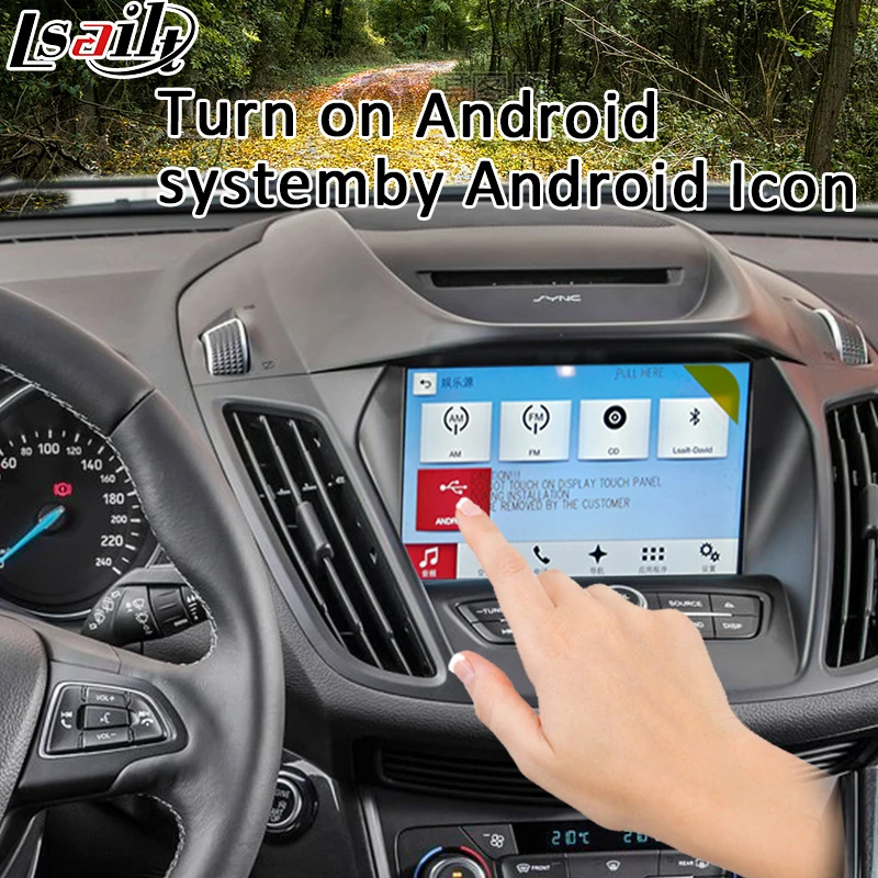 Все-в-1 Plug & Play Android gps-навигация для Ford SYNC 3 Edge Fiesta и т. д. с приложением Mirrorlink управление рулевым колесом