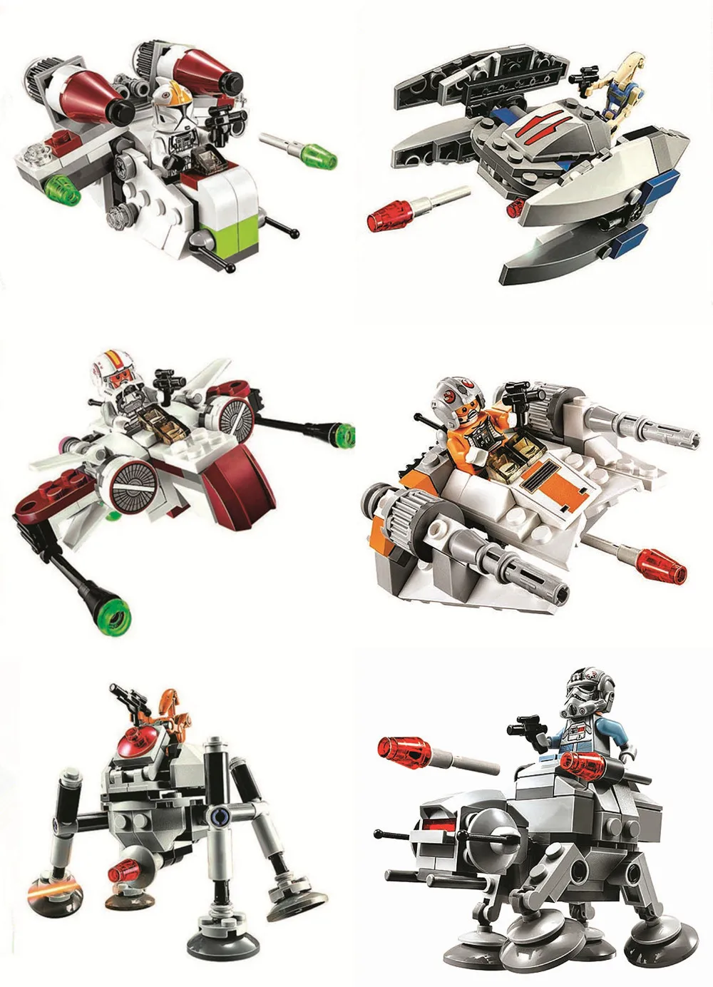 Stars Wars The Avengers Starfighter 6pcs lot font b Building b font Blocks Set font b