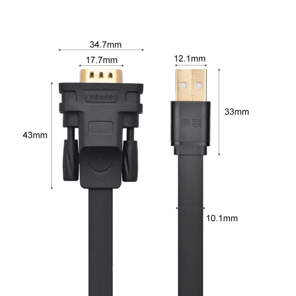 Ugreen USB в RS232 DB9 Кабель-адаптер последовательного преобразователя с чипсетом FTDI для Win8.1/8, совместимый с 8/7 Abov