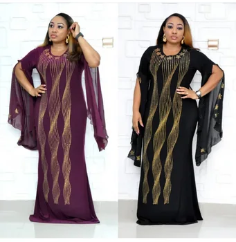 

2019 new elegent fashion style african women plus size long dress XL-3XL