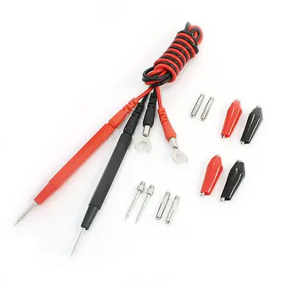 

Multimeter Pen Alligator Clip Banana Plug Test Probe Fork Cable Kit 3ft 16 in 1