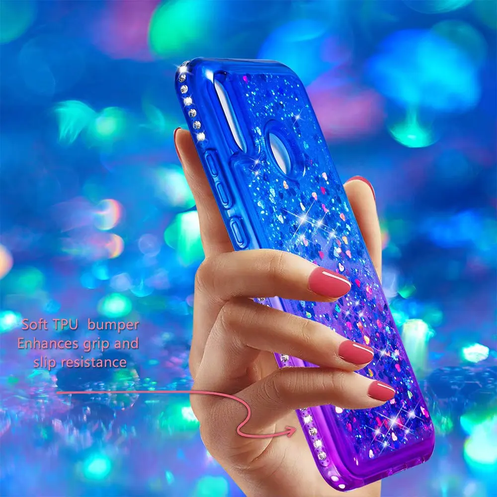 Gradient Glitter Liquid Diamond Bling Soft TPU Case Cover sFor Huawei P20 Lite Floating Shiny Phone Coque sfor Huawei Nova 3E    (4)