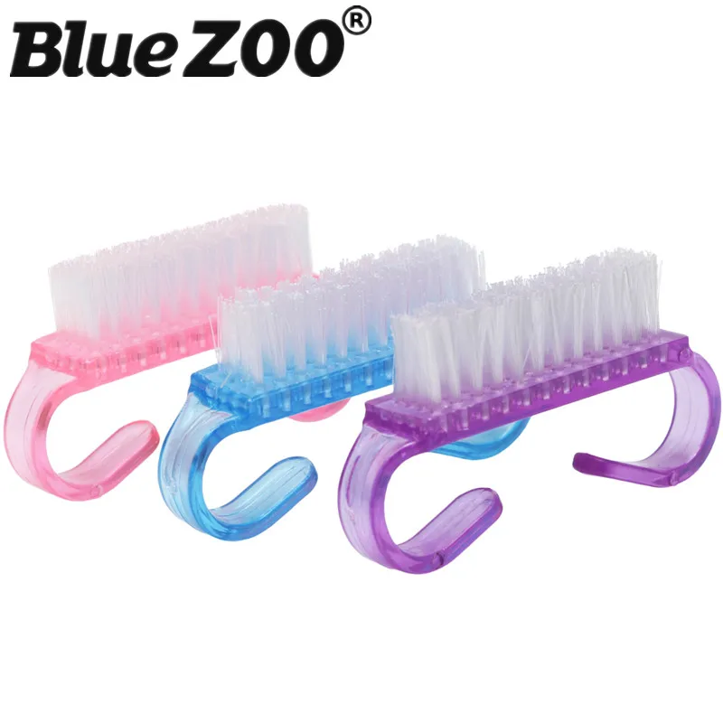 3Pcs Plastic Cleaning Nail Brushes Art Tools File Nail Art Care