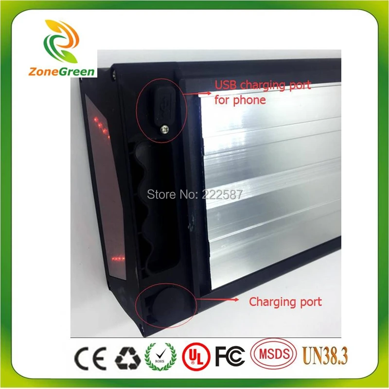 Perfect Great 48V 25AH Electric Bike Battery Rear Rack Battery silver 1000W Lithium Battery for Sanyo 3500MAH With Tail light 4 Perfect Great 48V 25AH Electric Bike Battery Rear Rack Battery silver 1000W Lithium Battery for Sanyo 3500MAH With Tail light 4