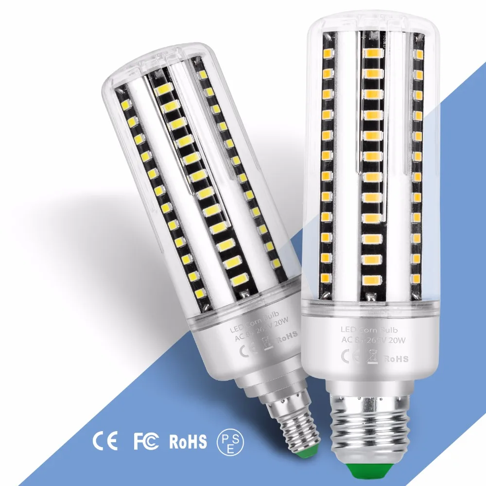 Led Corn Lamp E27 5736 Led E14 Corn Bulb 220V AC85~265v Smart IC Aluminum 110V Led Light 5W 7W 9W 12W 15W 20W 25W Home Bombillas