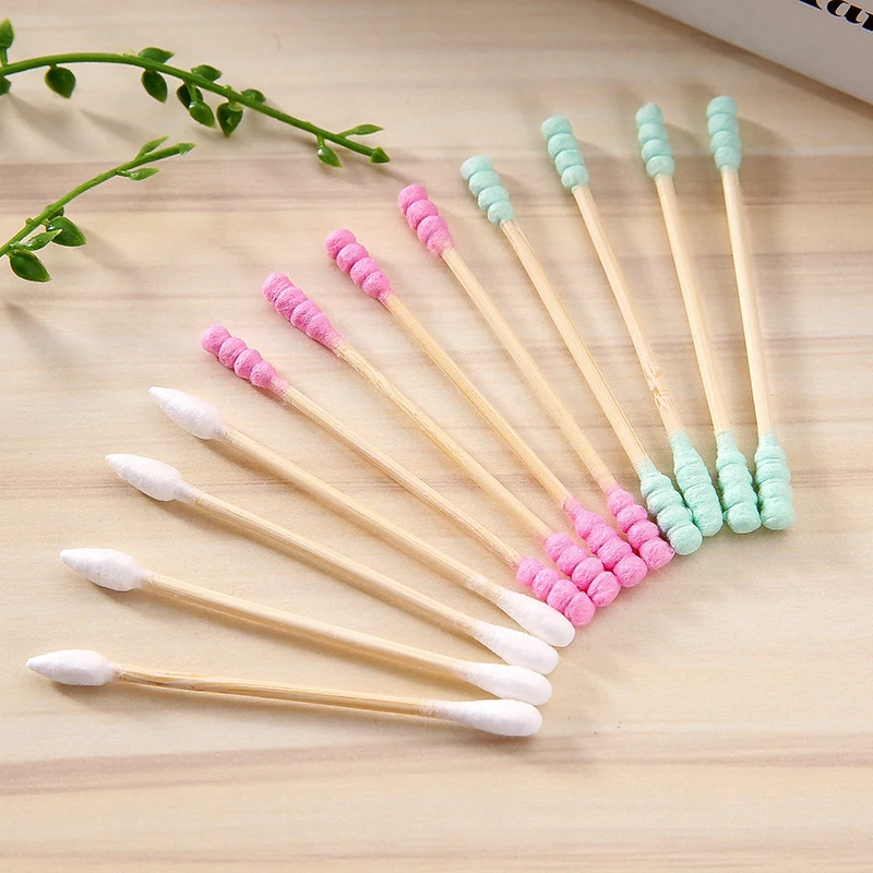 100pcs/ Pack Double Head Cotton Swab Women Makeup Cotton Buds Tip For Medical Wood Sticks Nose Ears Cleaning Health Care Tools 100pcs/ Pack Double Head Cotton Swab Women Makeup Cotton Buds Tip For Medical Wood Sticks Nose Ears Cleaning Health Care Tools