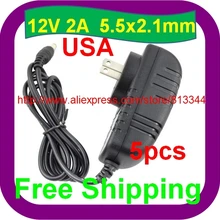 В США штекер 12 V 2A 24 Вт Питание AC to12V DC адаптер для 3528 5050 Светодиодные ленты света