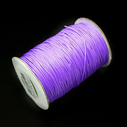 Высокое качество около 1 мм 160 м/рулон вощеный шнурок бисер веревка/нить/проволока для изготовления украшений для DIY модный браслет ожерелье - Цвет: Dark Purple