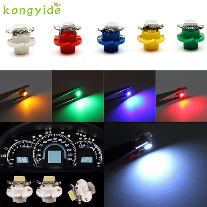 

AUTO car-styling 1X White B8.4D 5050 1-SMD Dash LED Truck Tail fog Lights LED HID ERROR FREE Car Side Wedge car styling SE 12