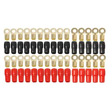 

10Pairs 4GA Gauge Connectors Car Audio Power Ground Wire Ring Terminals Car Electronics Accessories Wire Terminals Car Styling