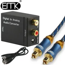 Digital To Analog Audio Converter DAC Digital Optical Coaxial Toslink Signal to Analog Audio Converter Adapter RCA Black Digital To Analog Audio Converter DAC Digital Optical Coaxial Toslink Signal to Analog Audio Converter Adapter RCA Black