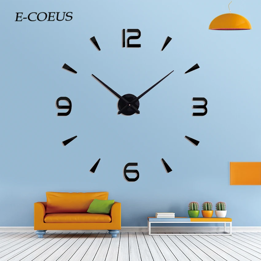 

New Size New Black Color Wall Clocks Home Decor Movement Mechanism Parts Repair Replacing Tools Quiet Silent Watch Wall Clock