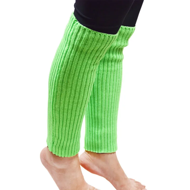 

Ensnovo 80s Leg Warmers Multicolor Knitted 16" Long Boot Socks Cosplay Accessories