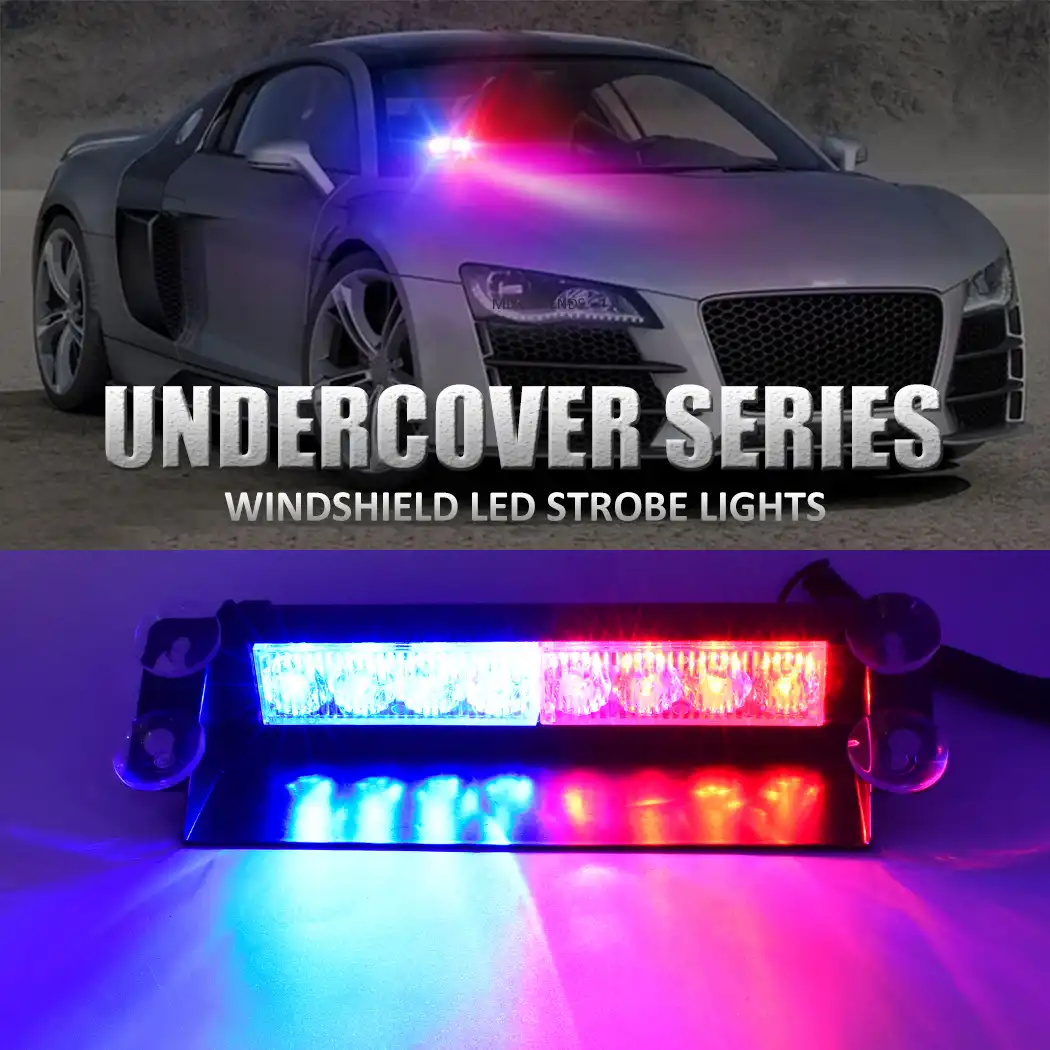 1Pcs 8 LED Car Dash Dashboard Windshield Emergency Warning Flash Police