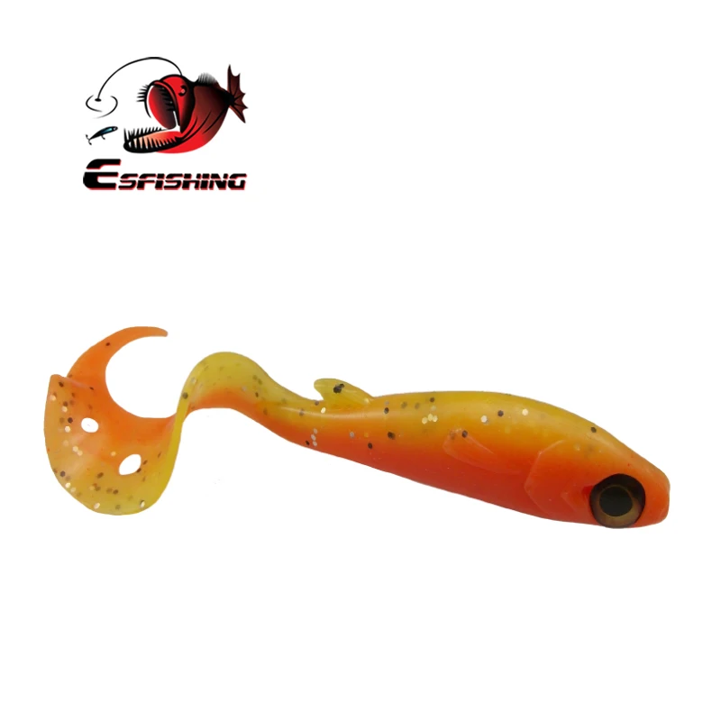 Esfishing الصيد السحر جديد لينة الطعم مجعد السباح 100 مللي متر 6 قطعة الكارب الصيد إيسكا الاصطناعي الطعم Pesca بايك Esfishing الصيد السحر جديد لينة الطعم مجعد السباح 100 مللي متر 6 قطعة الكارب الصيد إيسكا الاصطناعي الطعم Pesca بايك