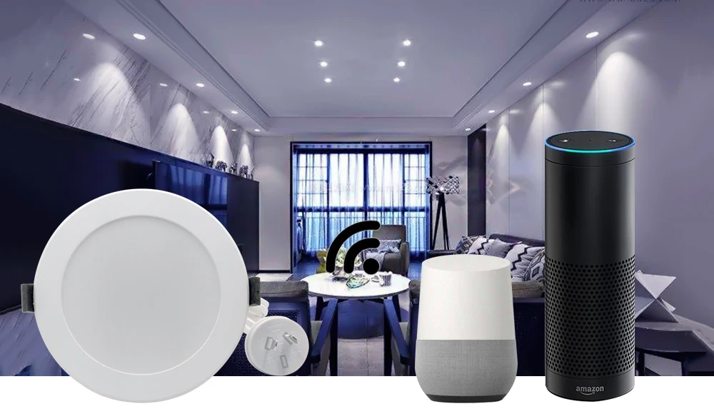 Zemismart AU Тип 4 дюймов WiFi потолочный светодиодный светильник RGBW 10 Вт Голосовое управление от Alexa Echo Google Home Assistant домашней автоматизации IFTTT