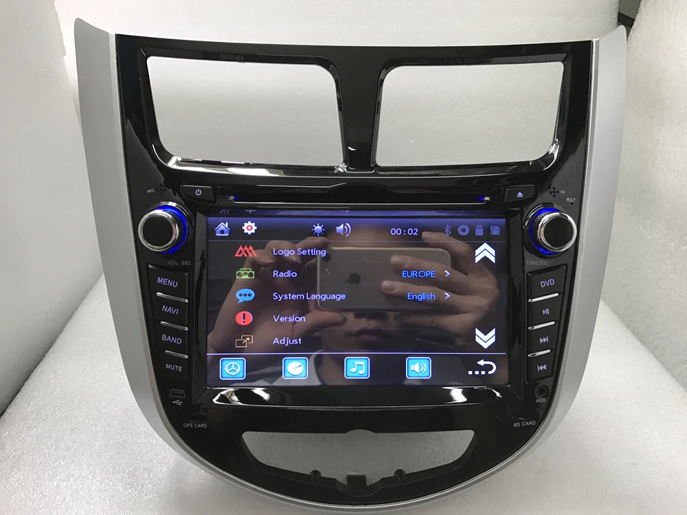  BYNCG reproductor DVD coche 2 DIN para Hyundai Solaris acento Verna i25 con radio GPS navegación Bl