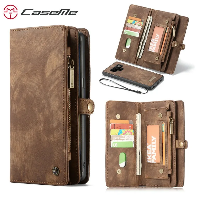 

2 in 1 Magnetic Pocket Detachable Flip Case for Samsung Galaxy Note 9 Case Leather Wallet Card Luxury Brand for Samsung Note 9
