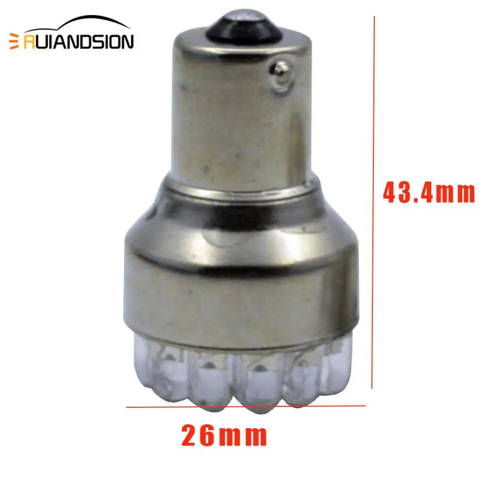 2 шт. P21W светодиодный BA15S 1156 PY21W BAU15S DIP 12 точек автомобильный резервный сигнал