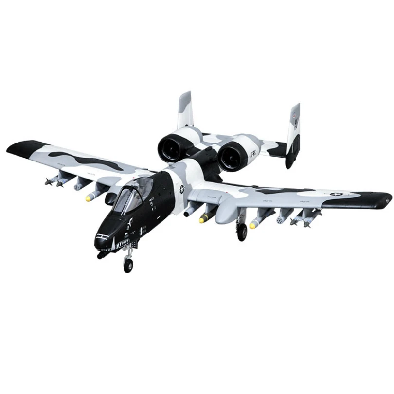 Радиоуправляемый самолет FMS 70 мм радиоуправляемый A10 Warthog V2 Ducted Fan EDF Jet Twin Engine с